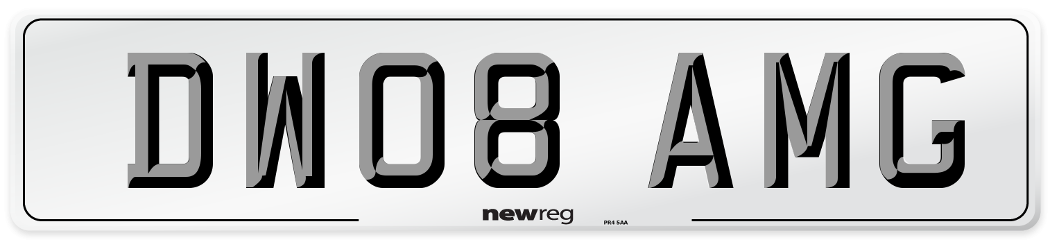 DW08 AMG Number Plate from New Reg